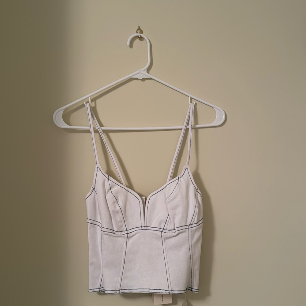 For Love & Lemons white corset crop top